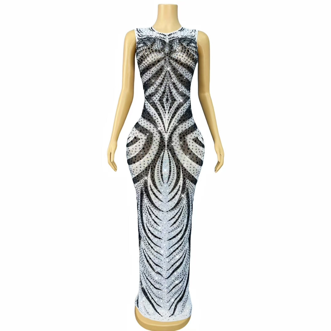 CELESINYI Baihupi Crystal Tiger Bodysuit