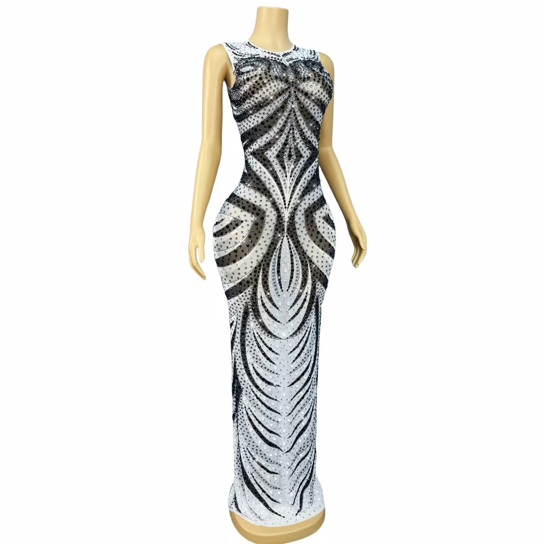 CELESINYI Baihupi Crystal Tiger Bodysuit