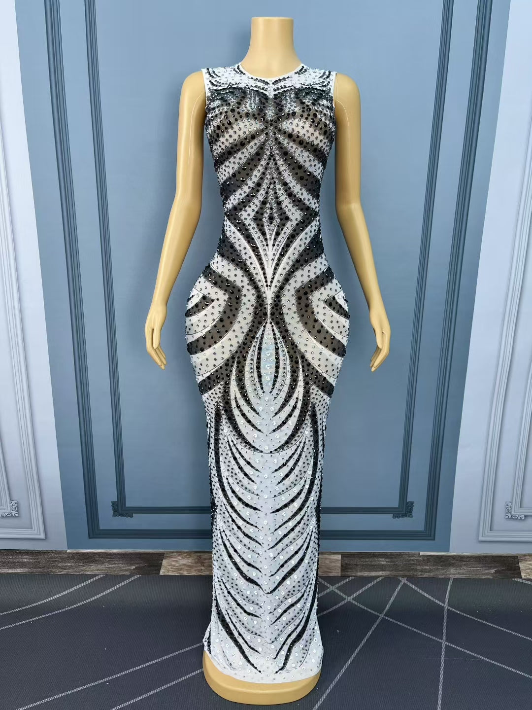 CELESINYI Baihupi Crystal Tiger Bodysuit