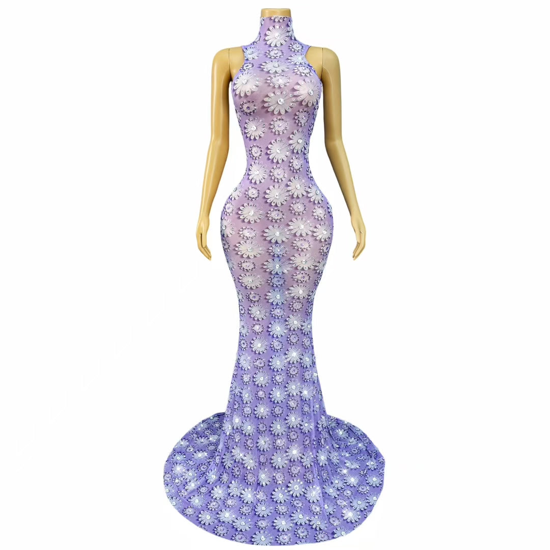 CELESINYI Xiaobaihua Crystal Daisy Gown