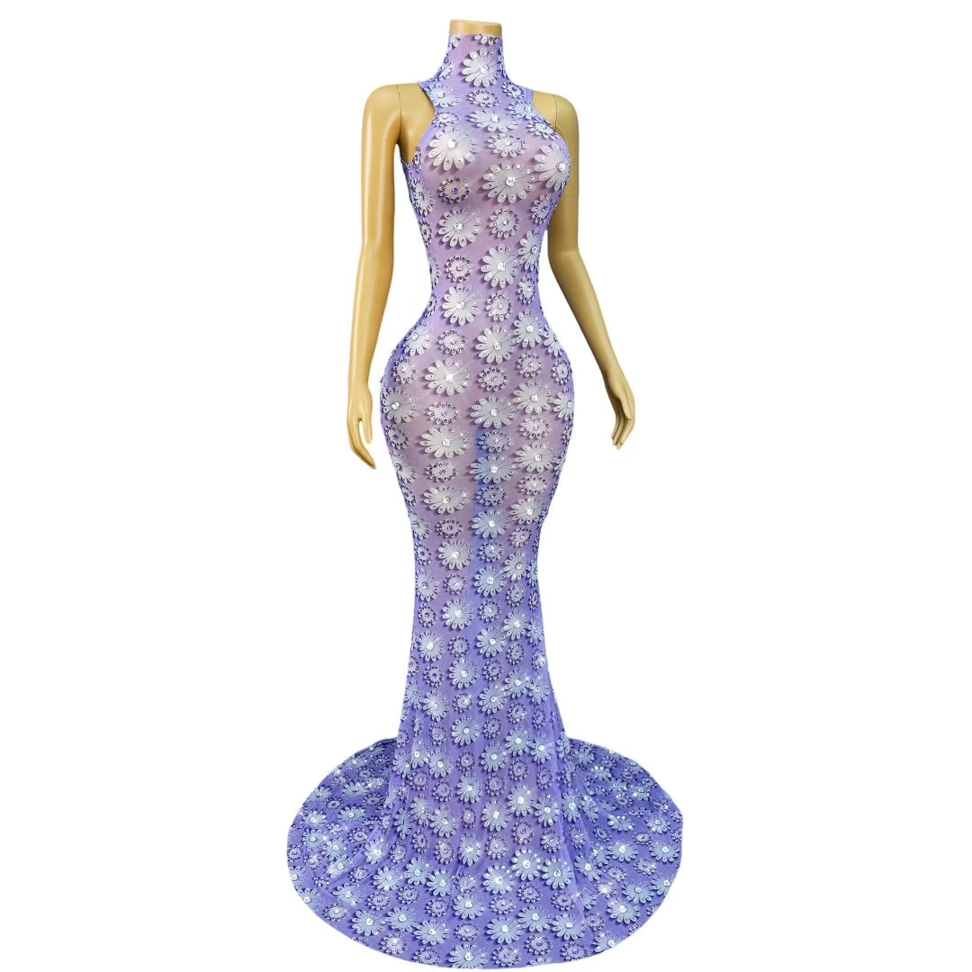 CELESINYI Xiaobaihua Crystal Daisy Gown