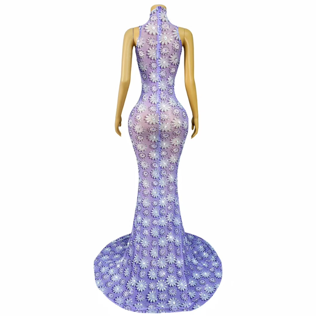 CELESINYI Xiaobaihua Crystal Daisy Gown