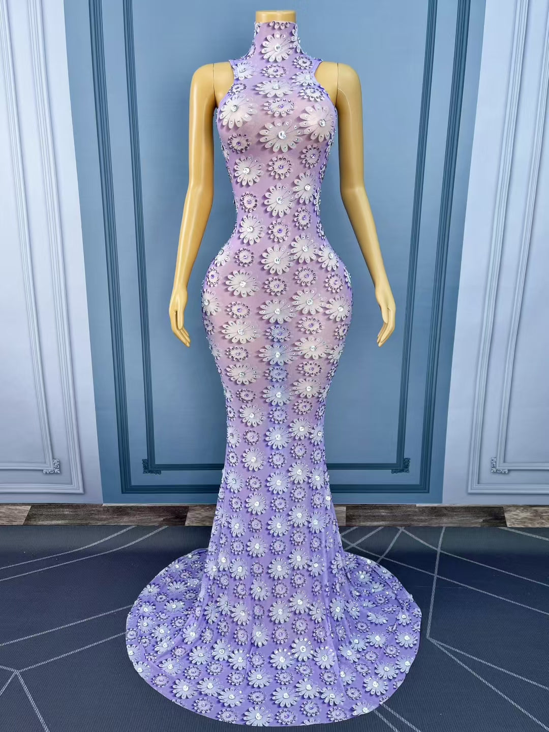 CELESINYI Xiaobaihua Crystal Daisy Gown