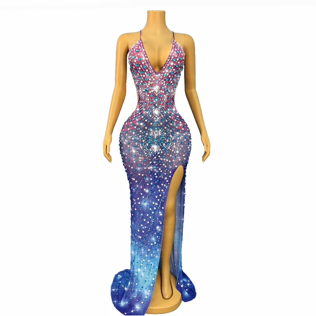 CELESINYI Yangwangkong Crystal Sunset Gown