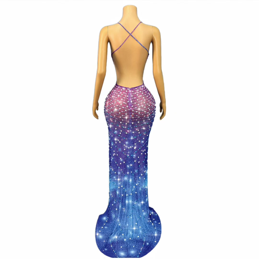 CELESINYI Yangwangkong Crystal Sunset Gown