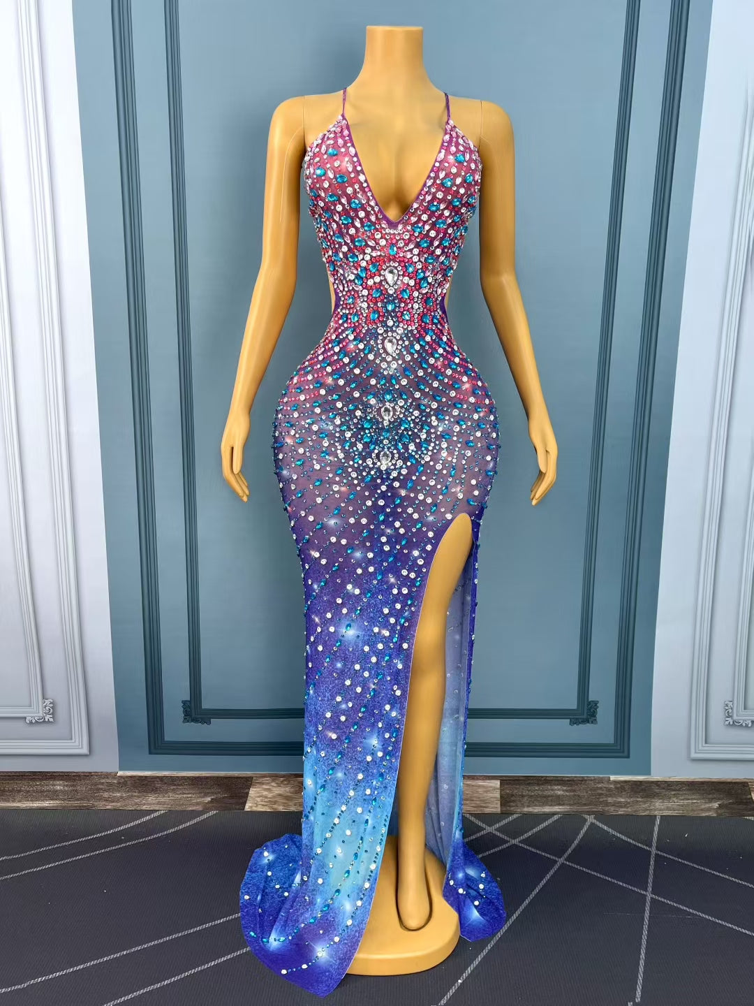 CELESINYI Yangwangkong Crystal Sunset Gown
