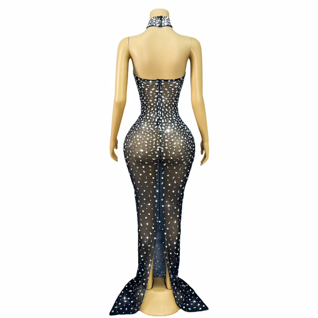 CELESINYI Xiongwuzuan Crystal Necklace Gown
