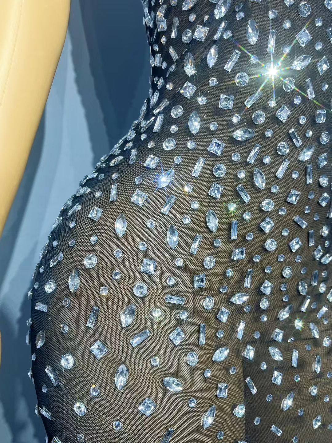CELESINYI Xiongwuzuan Crystal Necklace Gown