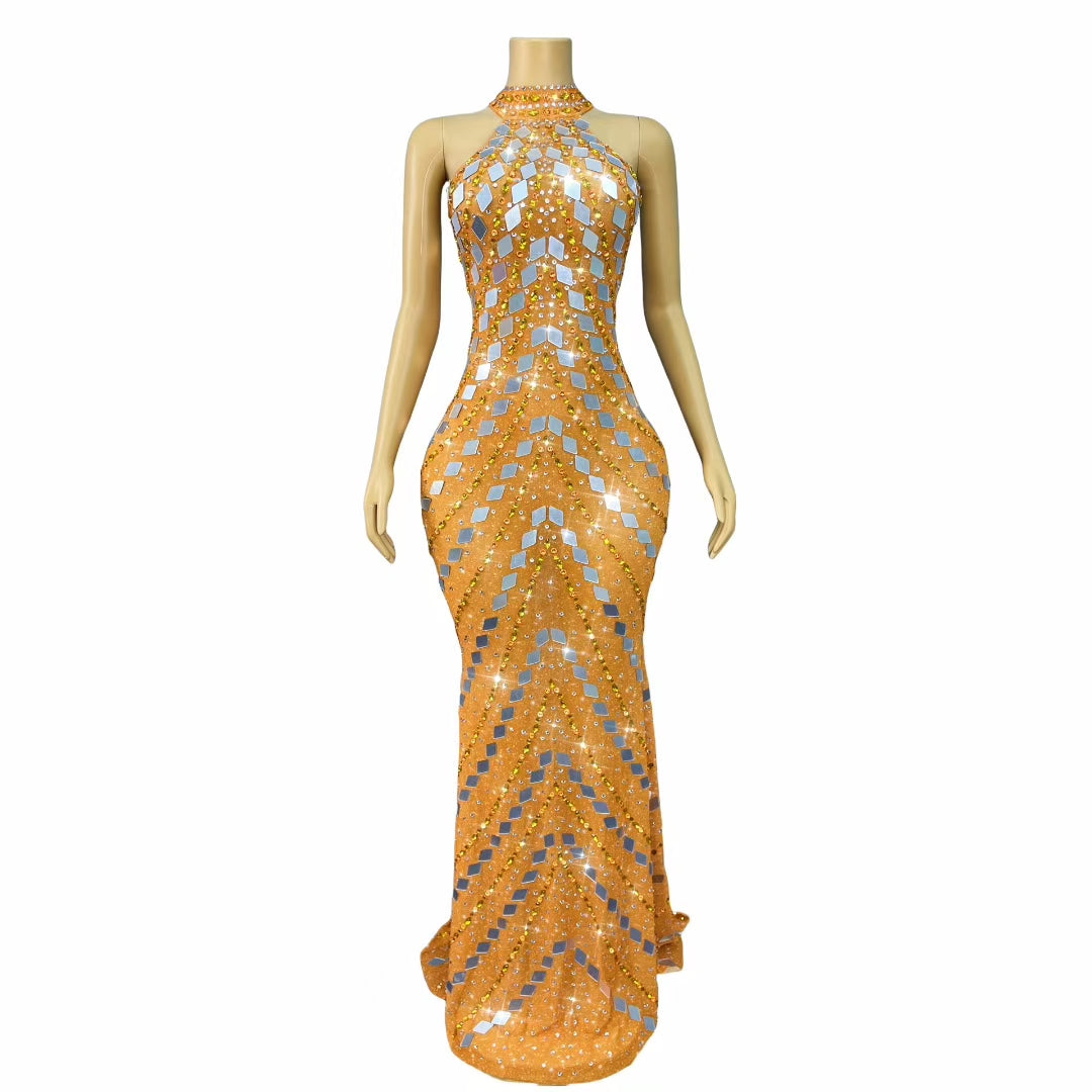 CELESINYI Juzi Crystal Marigold Gown
