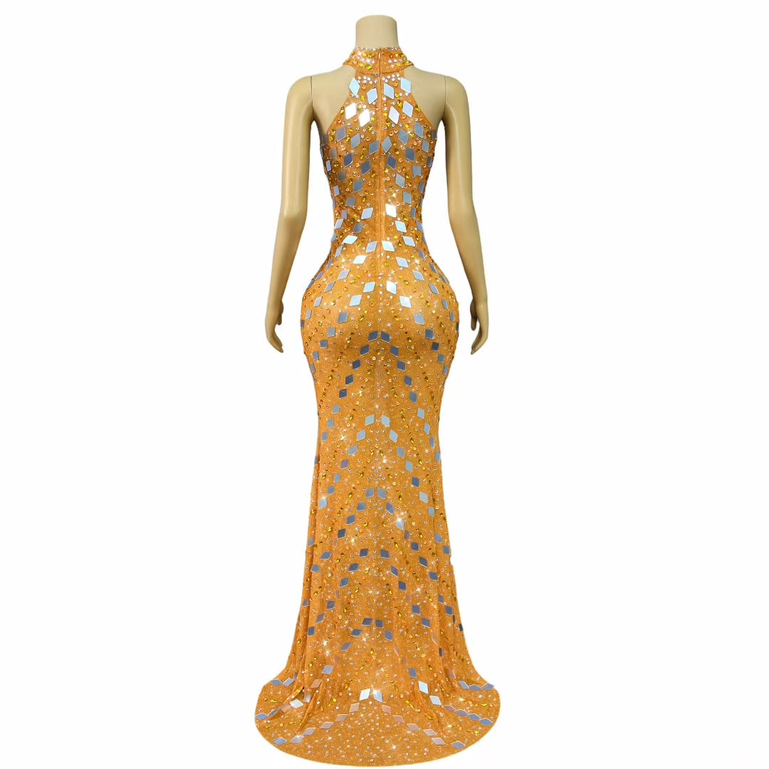 CELESINYI Juzi Crystal Marigold Gown