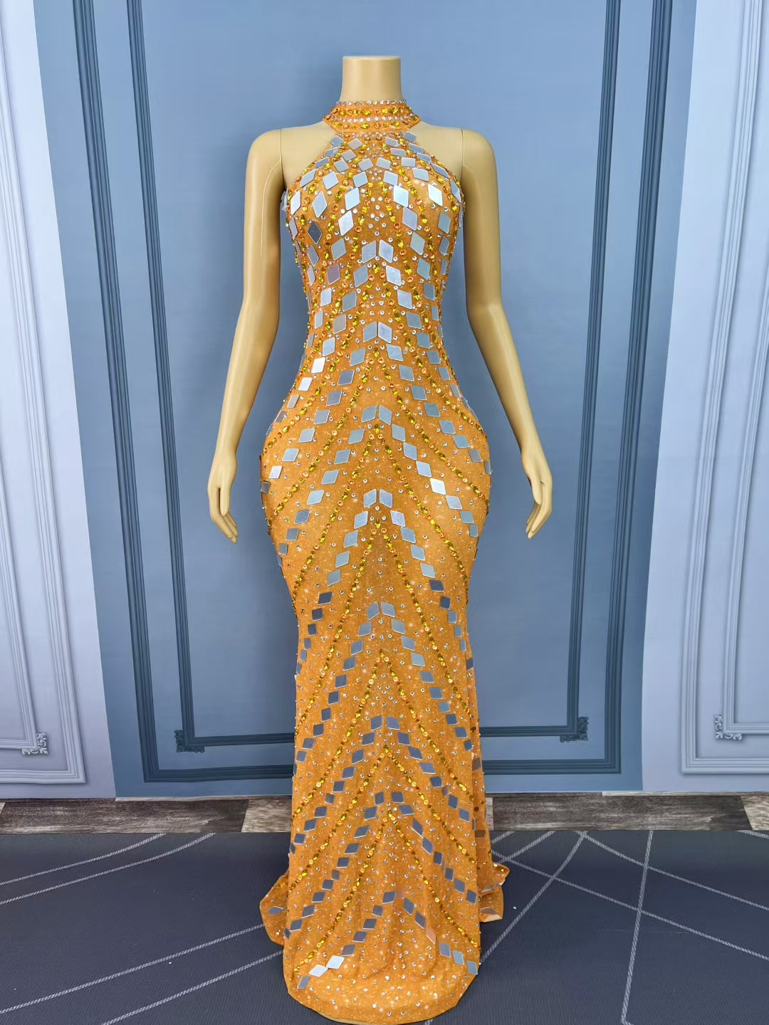 CELESINYI Juzi Crystal Marigold Gown