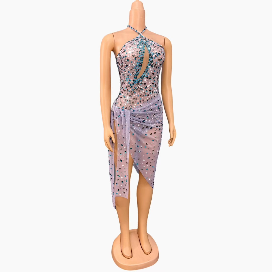 CELESINYI Lvpao Crystal Jade Gown