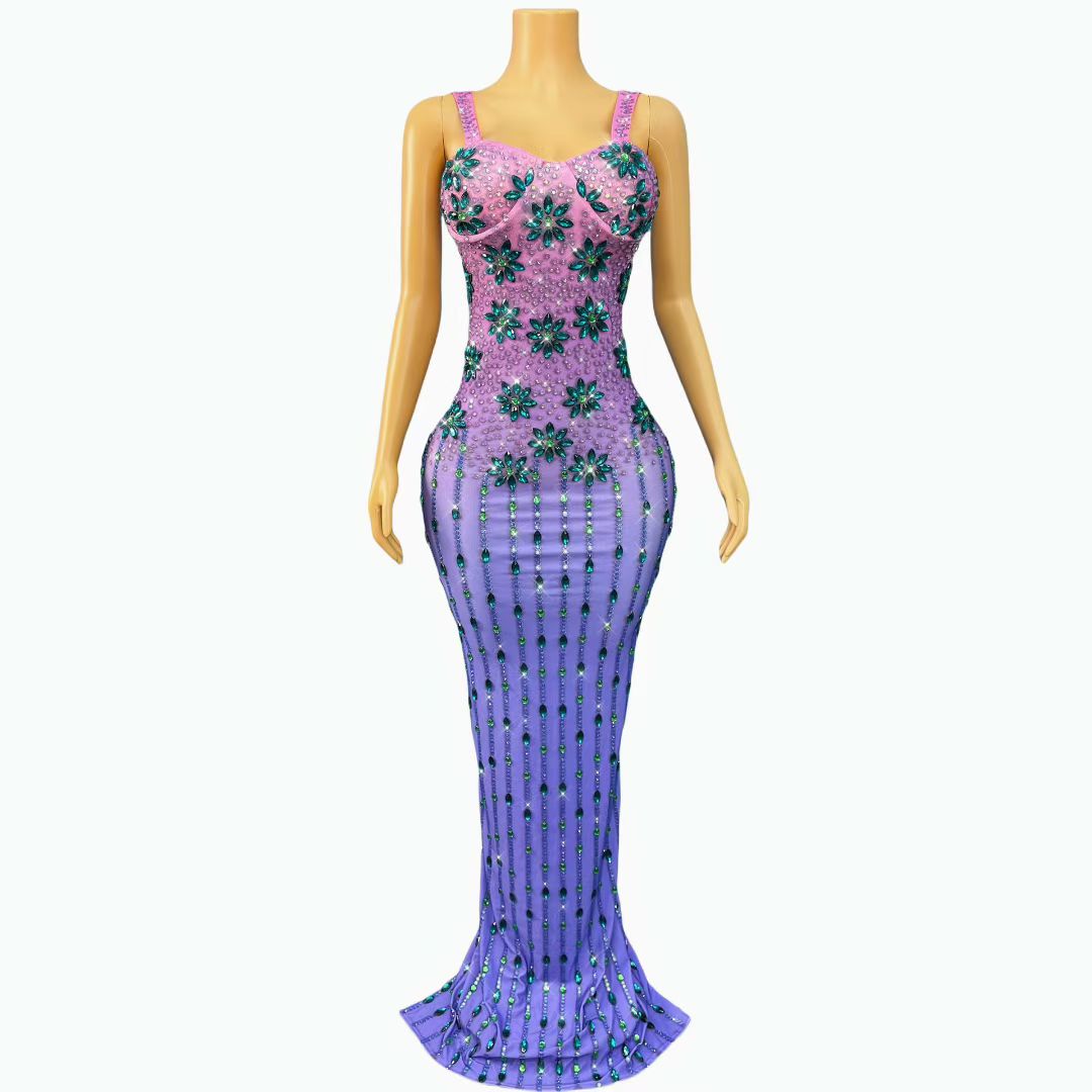 CELESINYI Zixiaguang Crystal Aurora Gown