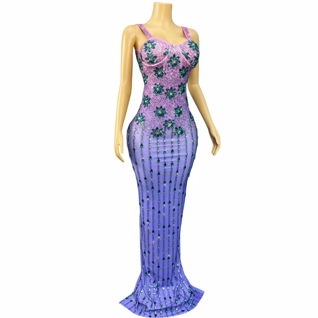 CELESINYI Zixiaguang Crystal Aurora Gown