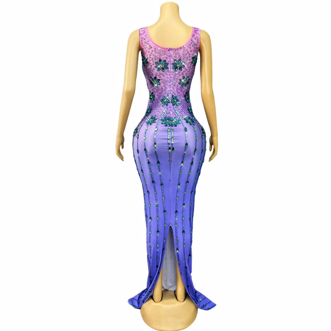 CELESINYI Zixiaguang Crystal Aurora Gown