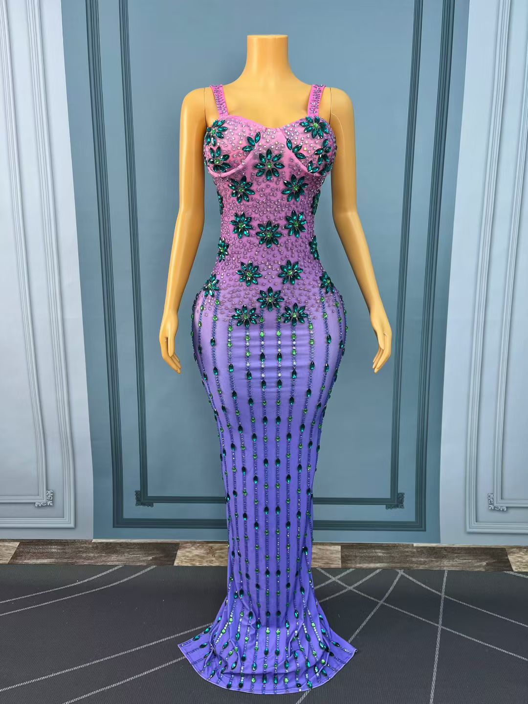 CELESINYI Zixiaguang Crystal Aurora Gown
