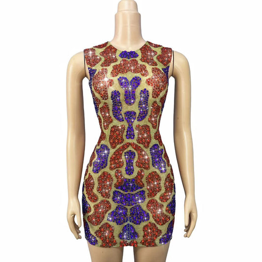 Tuya Diamond graffiti Short Skirt