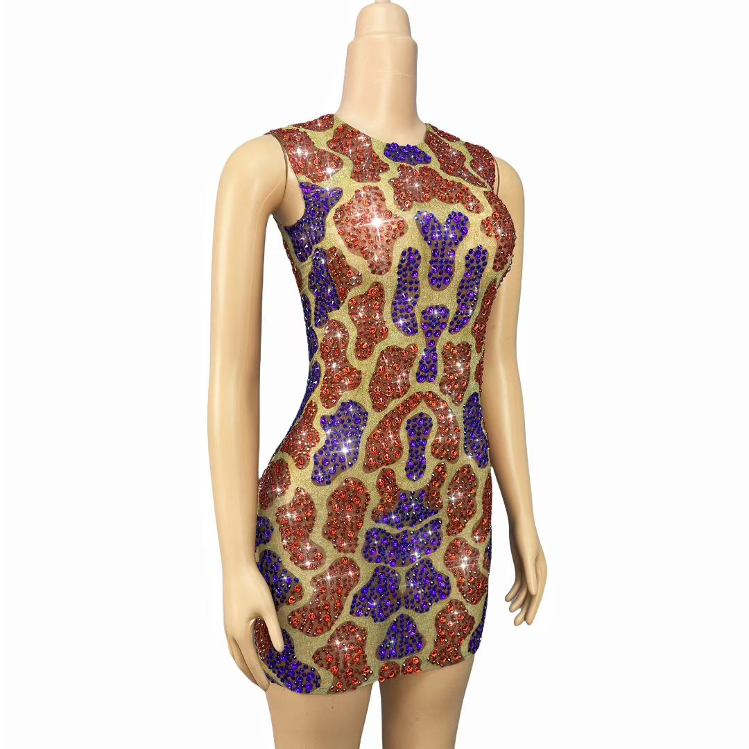 Tuya Diamond graffiti Short Skirt