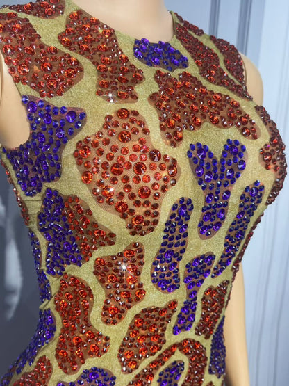 Tuya Diamond graffiti Short Skirt