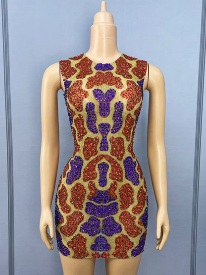 Tuya Diamond graffiti Short Skirt