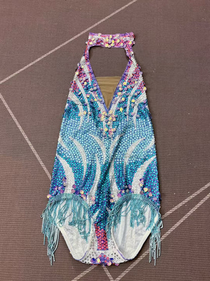 Xingyueye Hollow-out Suspender Sequin Diamond Chain Bodysuits