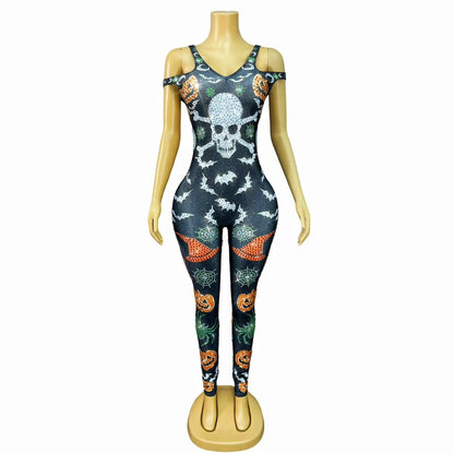 Xiaonangua Diamond Halloween Party jumpsuit