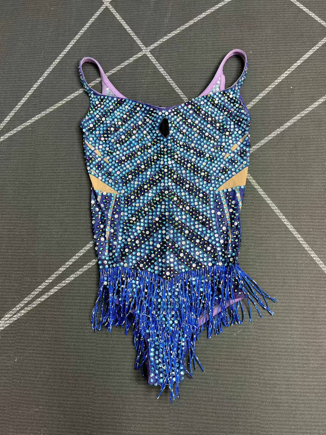 CELESINYI Lanliuxing Crystal Meteor Mini Dress