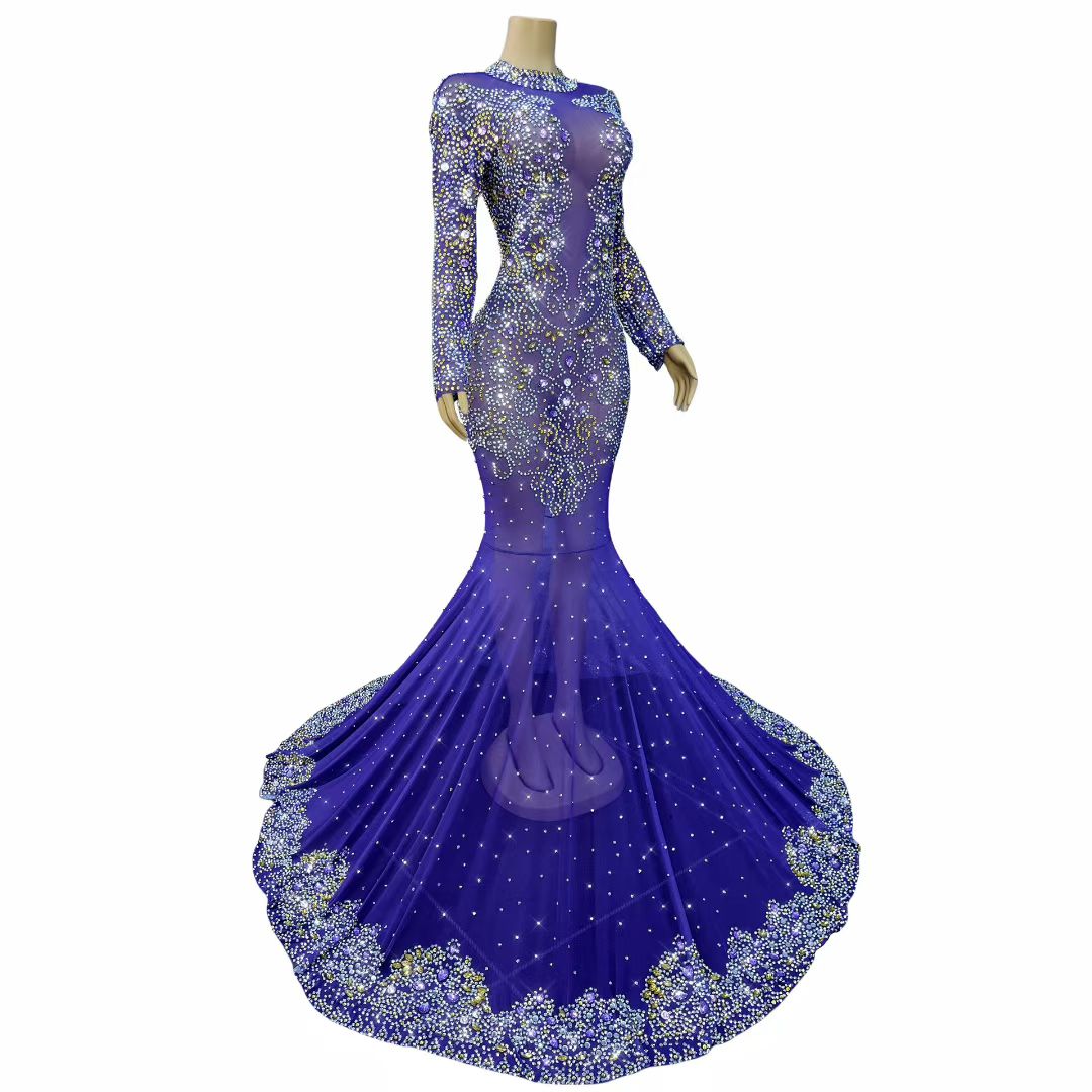 CELESINYI Jinzi Crystal Purple Gown