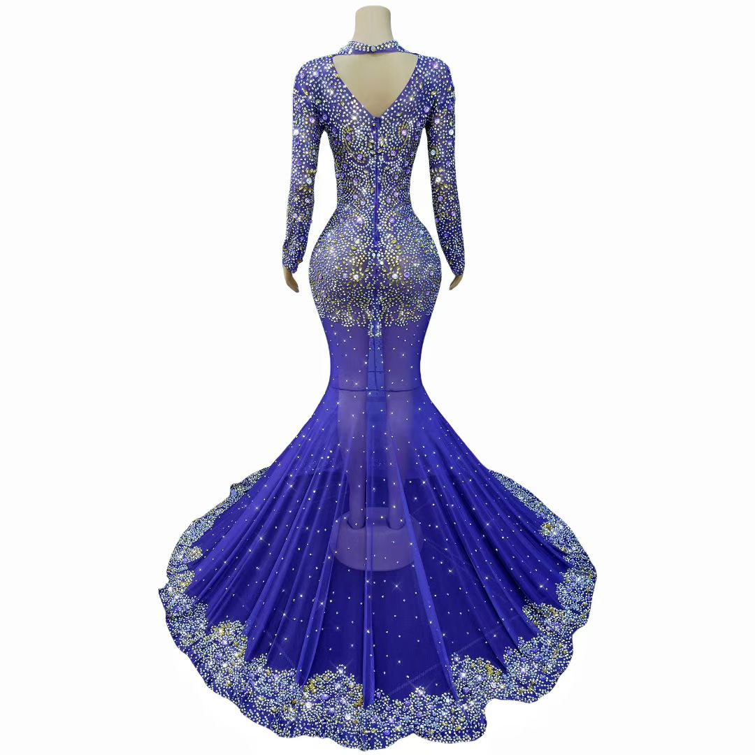 CELESINYI Jinzi Crystal Purple Gown