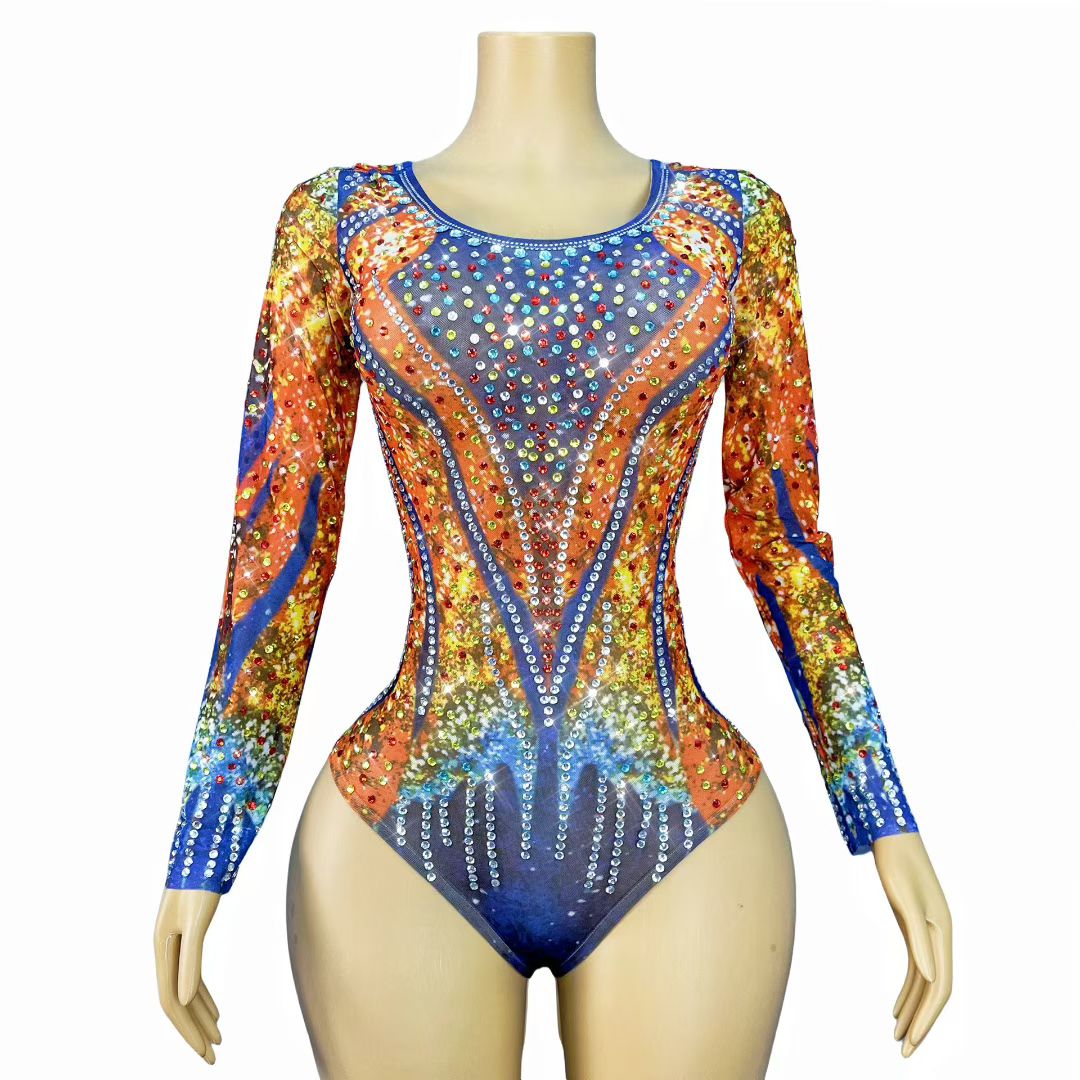 CELESINYI Hongyan Crystal Flame Leotard