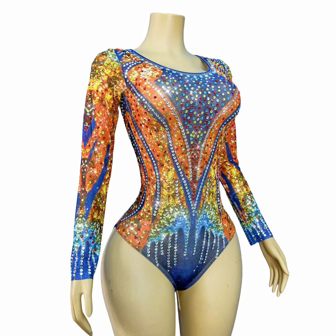 CELESINYI Hongyan Crystal Flame Leotard