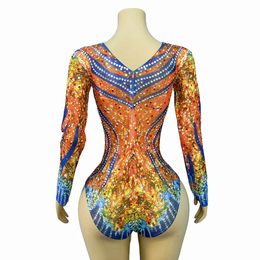CELESINYI Hongyan Crystal Flame Leotard