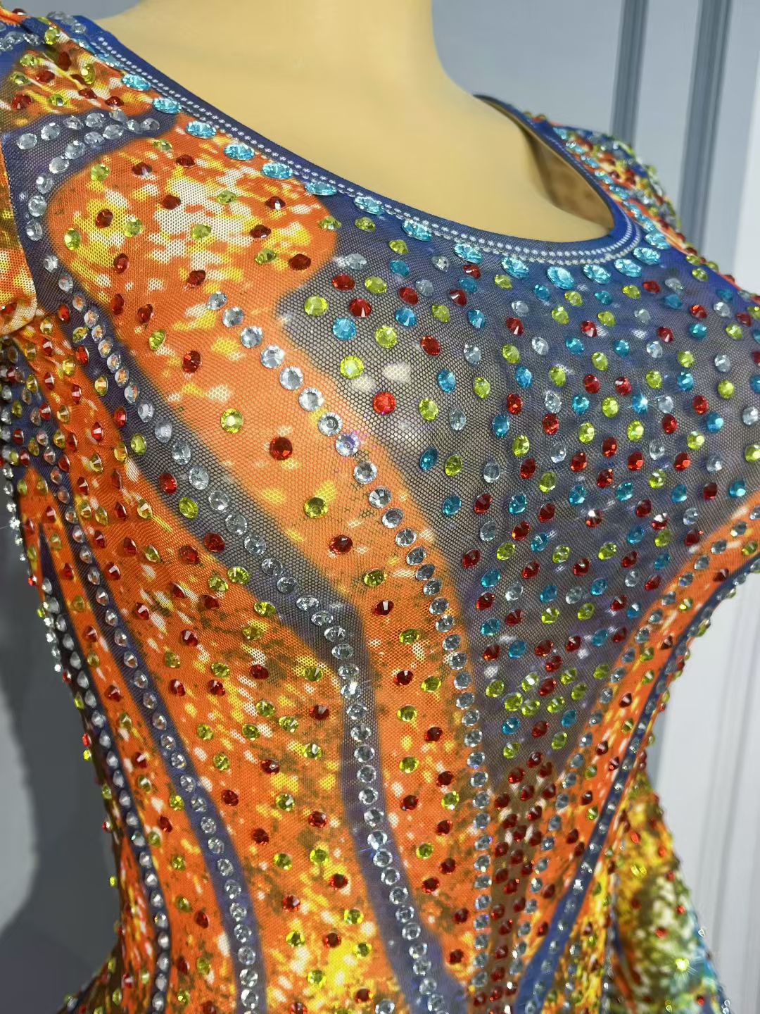 CELESINYI Hongyan Crystal Flame Leotard