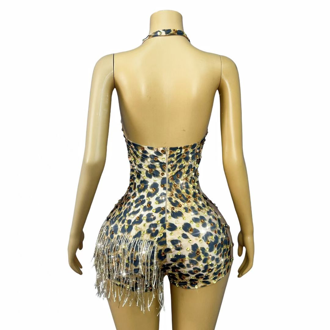 CELESINYI Liusubao Crystal Fringe Bodysuit