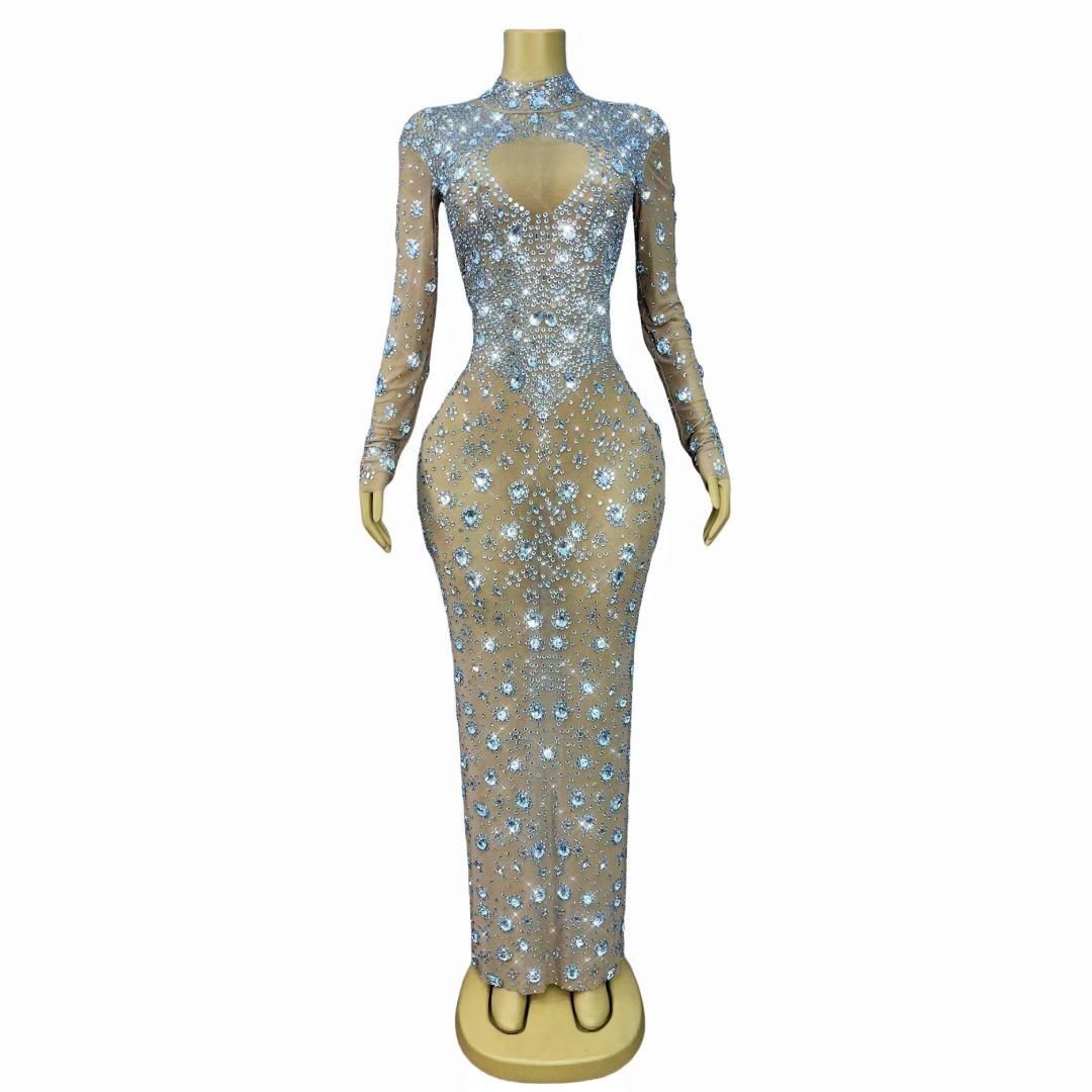CELESINYI Yuanquan Crystal Skin Silver Gown