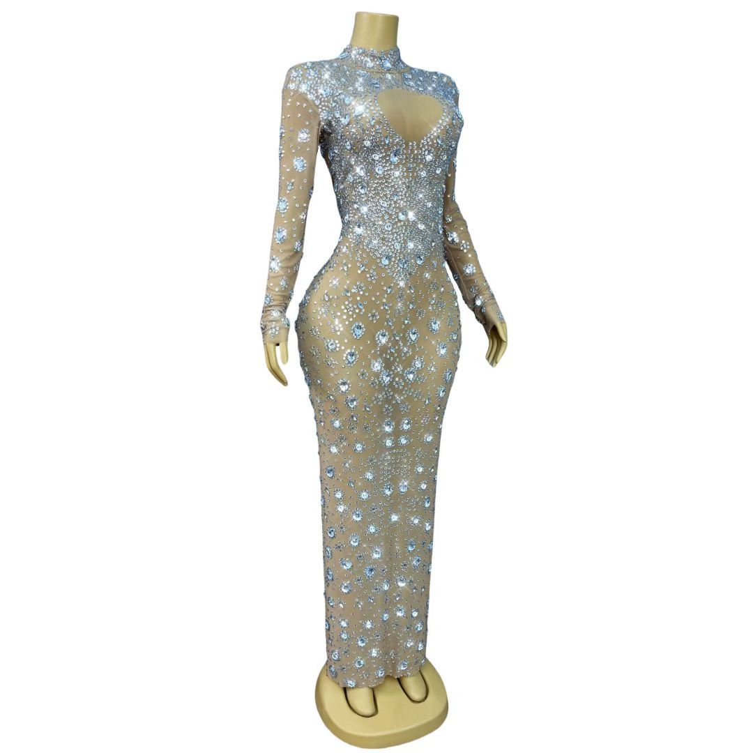 CELESINYI Yuanquan Crystal Skin Silver Gown