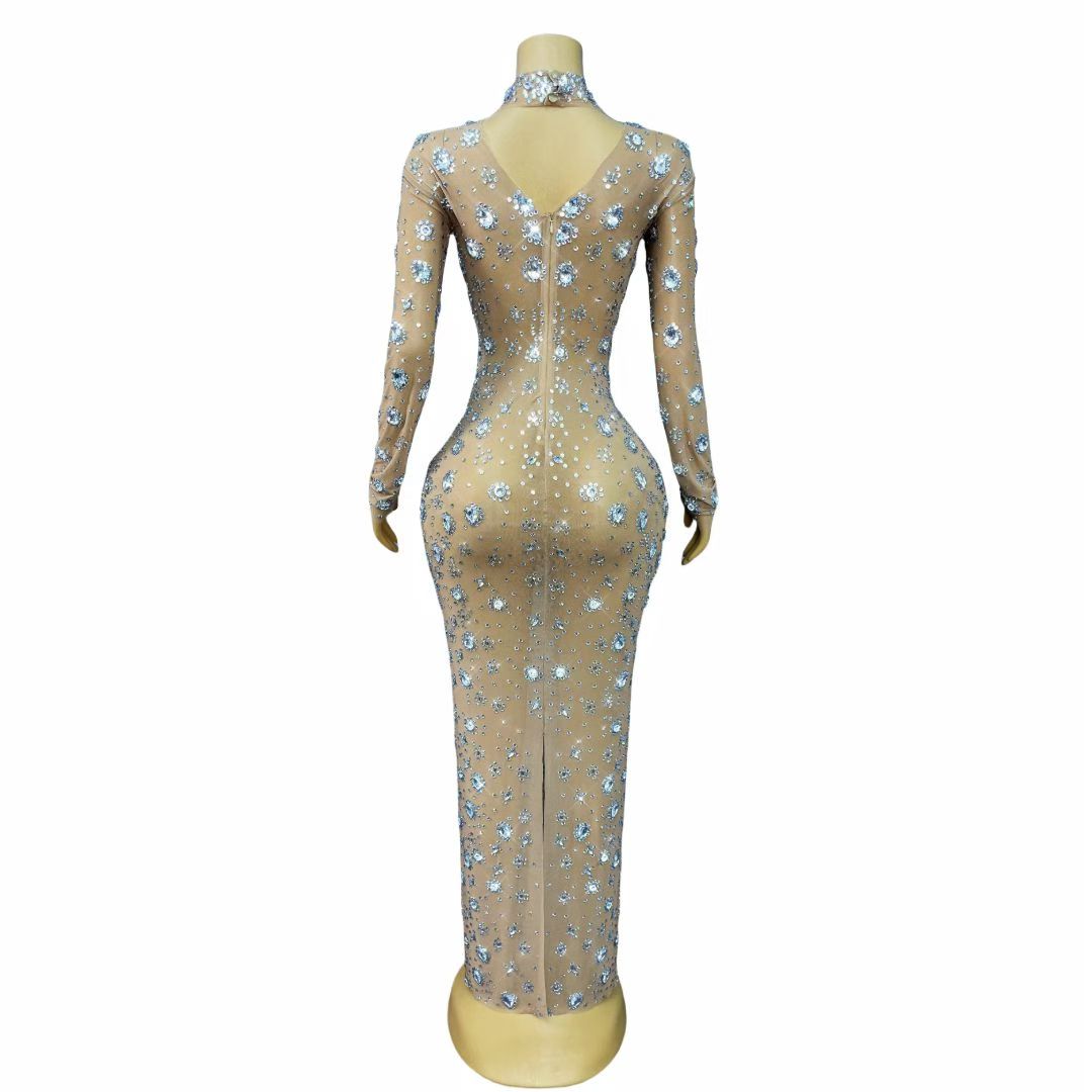 CELESINYI Yuanquan Crystal Skin Silver Gown