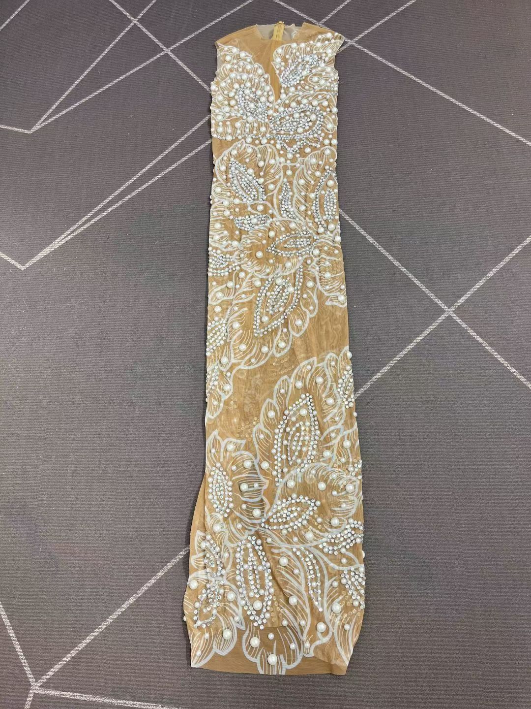 CELESINYI Zhuhualuo Crystal Pearl Gown