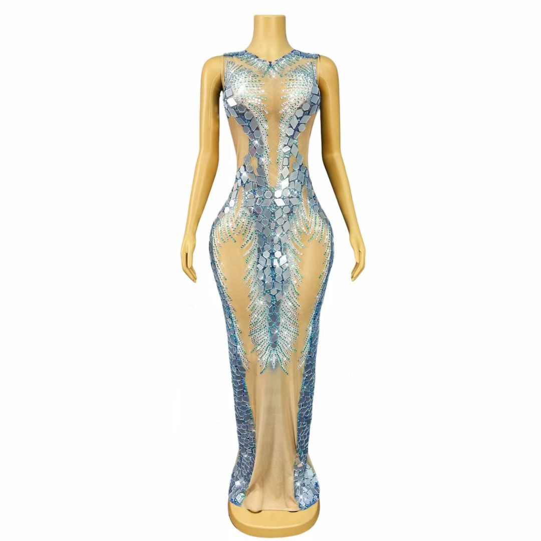 CELESINYI Shuilanhua Crystal Mirror Gown