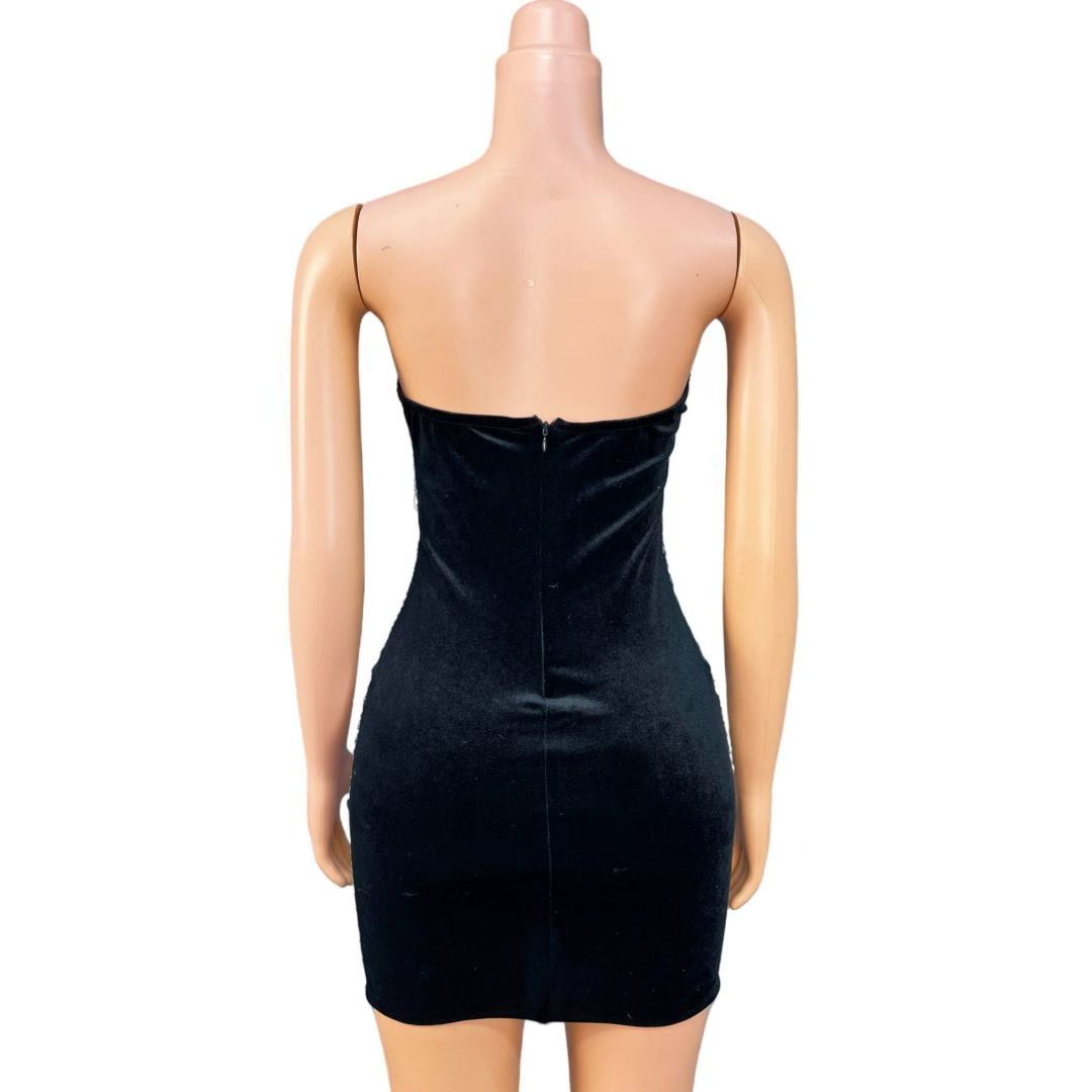 CELESINYI Qingshuang Crystal Frost Mini Dress
