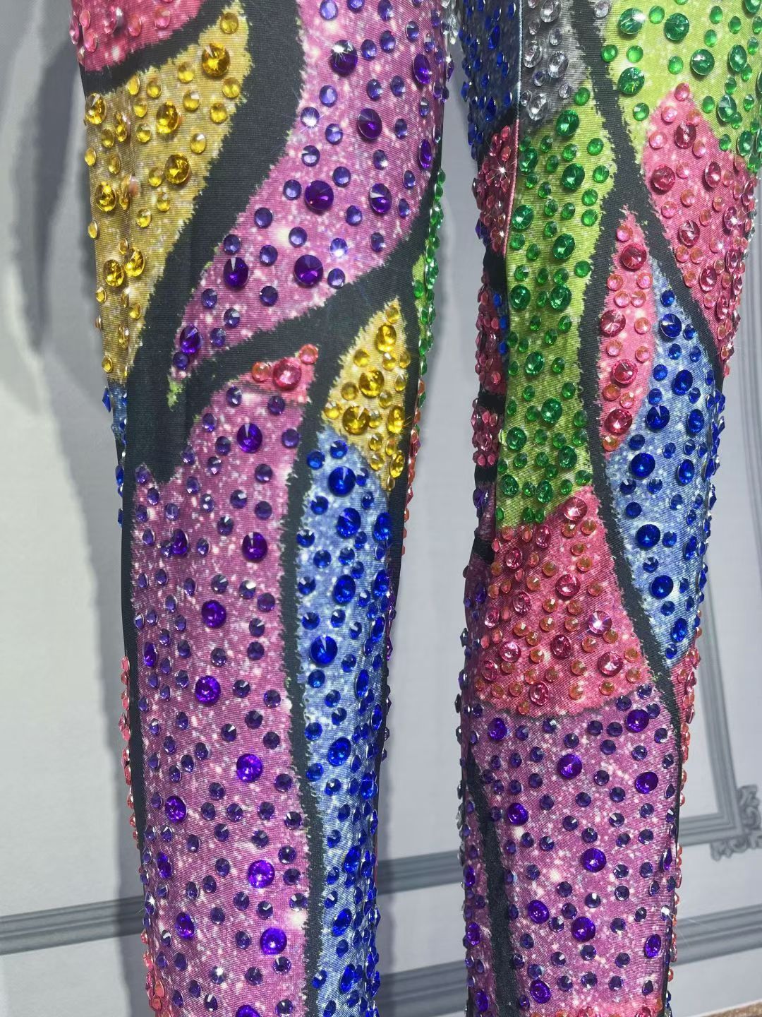 CELESINYI Qianbaise Crystal Mosaic Bodysuit