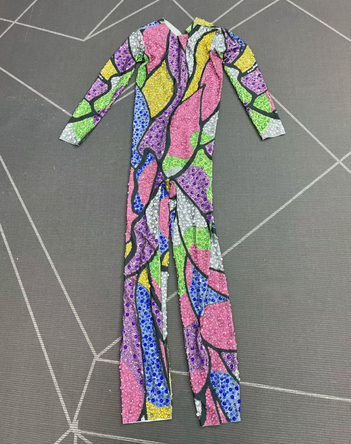CELESINYI Qianbaise Crystal Mosaic Bodysuit