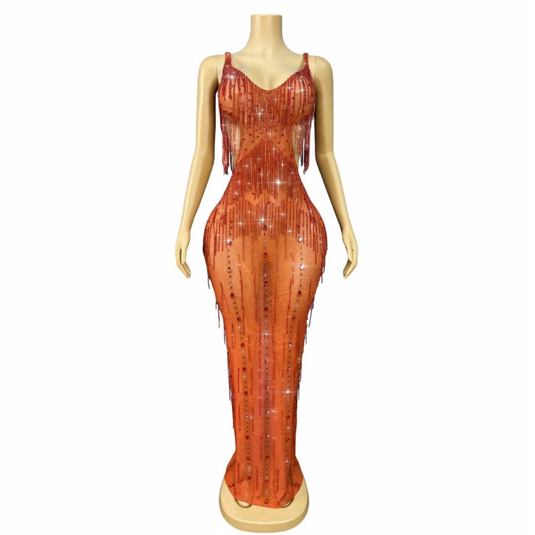 CELESINYI Nverhong Crystal Maiden Gown