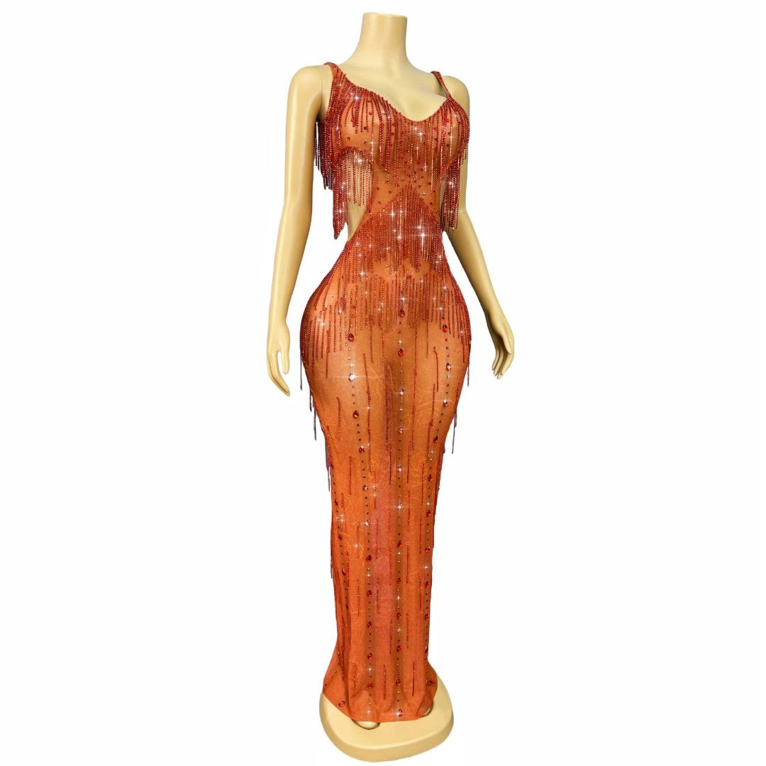 CELESINYI Nverhong Crystal Maiden Gown