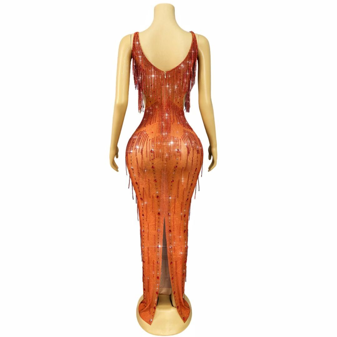 CELESINYI Nverhong Crystal Maiden Gown