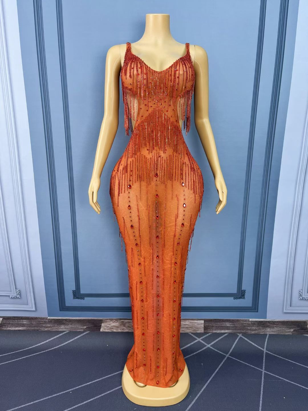 CELESINYI Nverhong Crystal Maiden Gown