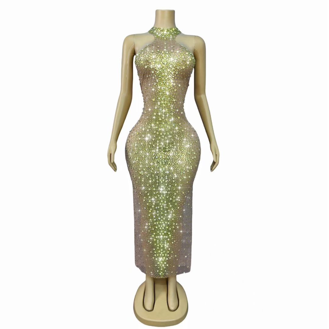 CELESINYI Jianbian Crystal Yellow Naked Gown