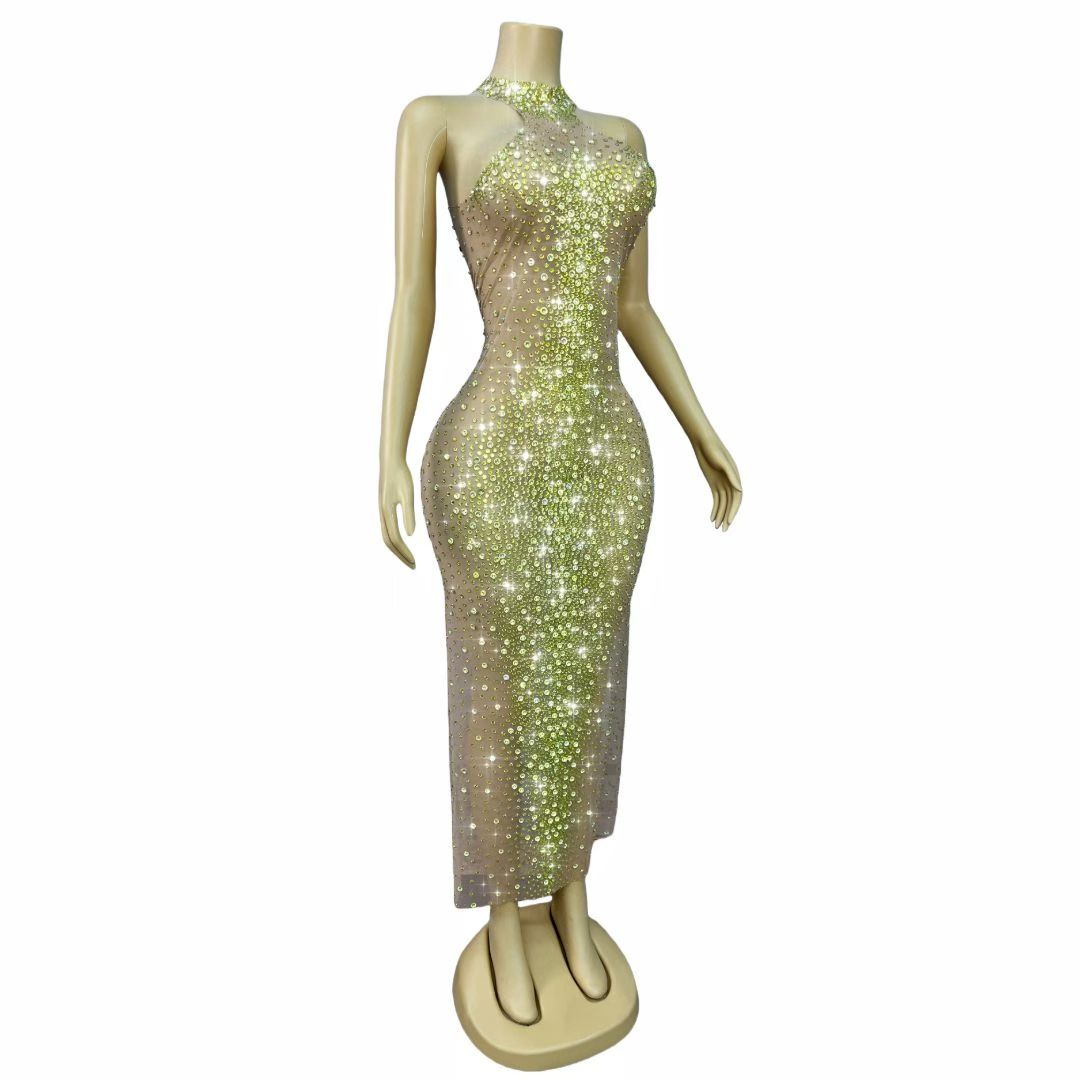 CELESINYI Jianbian Crystal Yellow Naked Gown