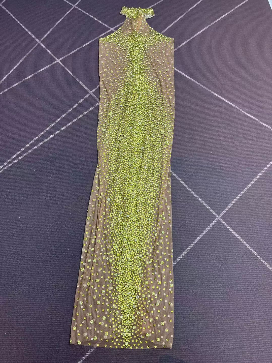 CELESINYI Jianbian Crystal Yellow Naked Gown