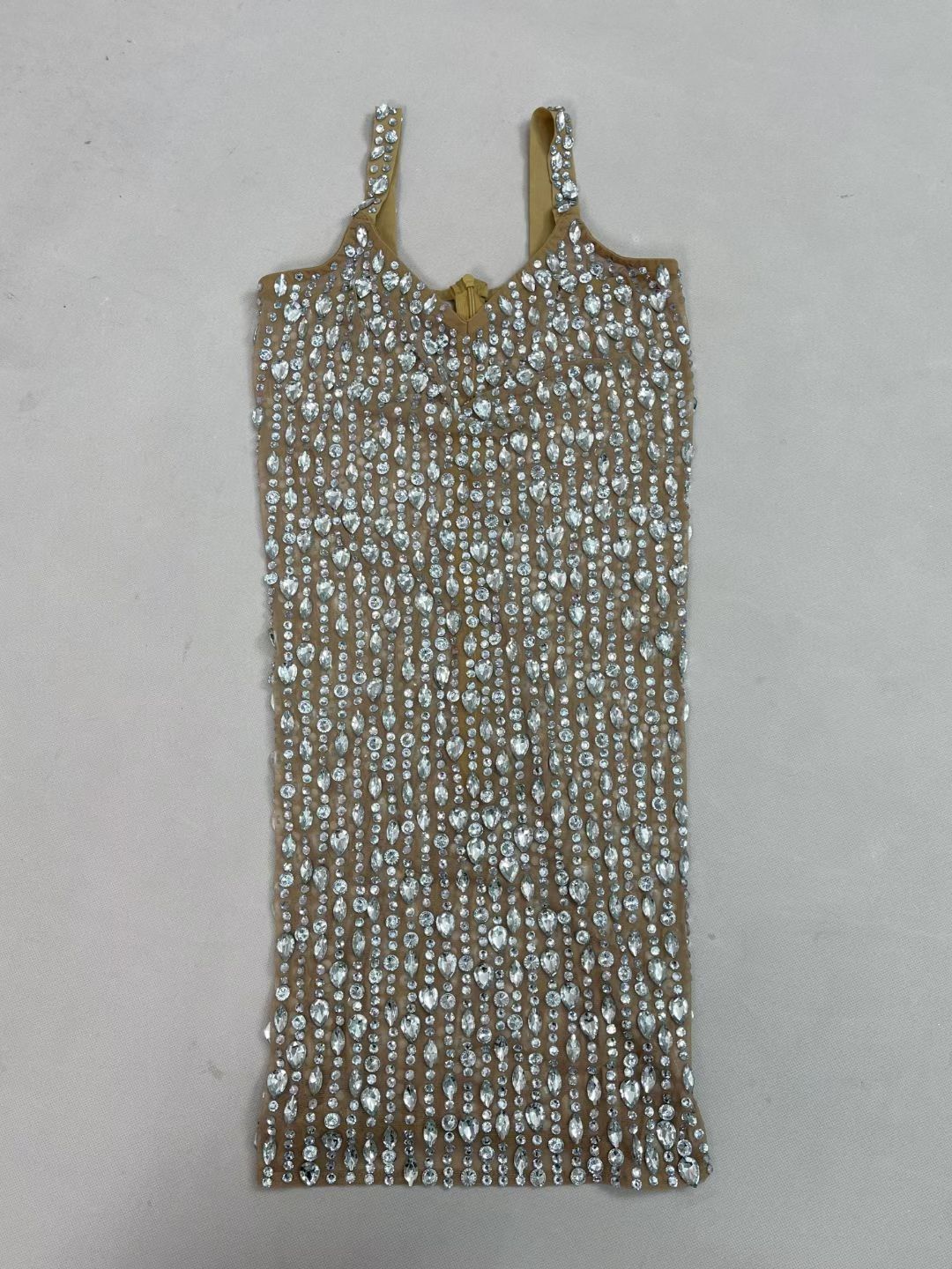 CELESINYI Shuizhu Crystal Water Drop Mini Dress